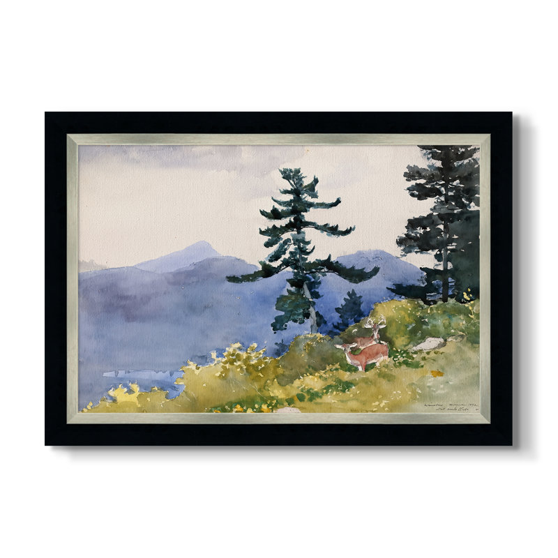 North Woods Club, Adirondacks, 1892 - Winslow Homer - Toile encadrée sur mesure, 20x28 INNER SIZE, Framed Canvas