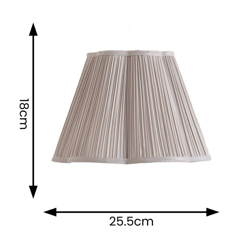Silk Bell Pendant Shade ( Slip-On ), 18cm H x 25.5cm W x 25.5cm D, Light Grey