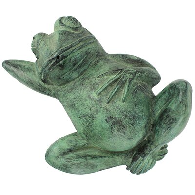 Spitting Lazy Frog Garden Statue -  Design Toscano, PN57942