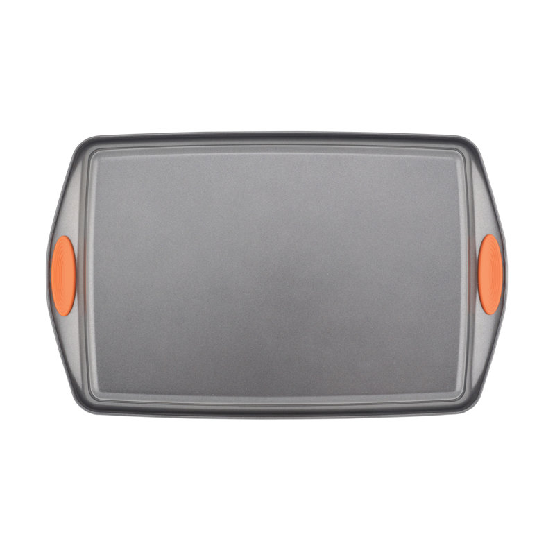 Orange Carbon Steel Nonstick Cake Pan with Lid, 9" x 13"