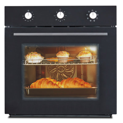 Four mural simple, four électrique encastré de 24 po, four mural de 2,5 pieds cubes avec boutons mécaniques, 3000 W 240 V, 8 fonctions de cuisson pour la cuisine