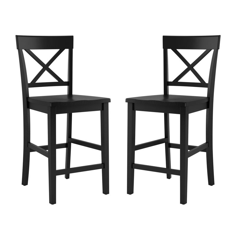 Tabouret de comptoir Janushan, Noir