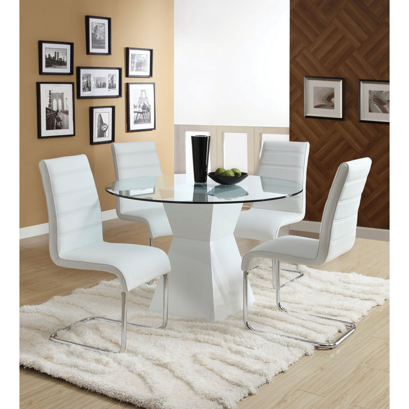 Coetta Tufted  Side Chair, White