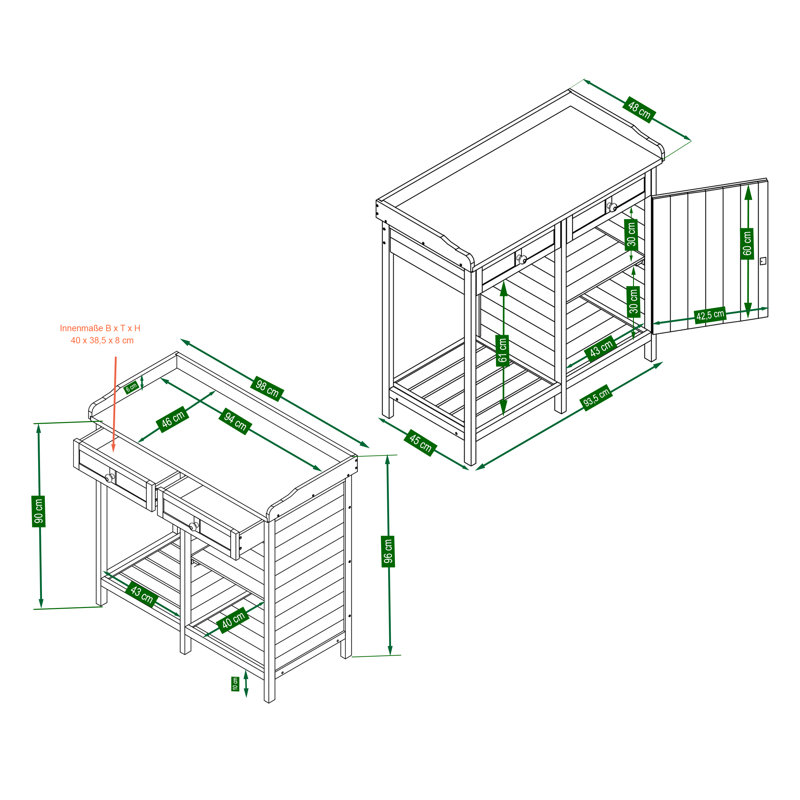 Camani Potting Bench
