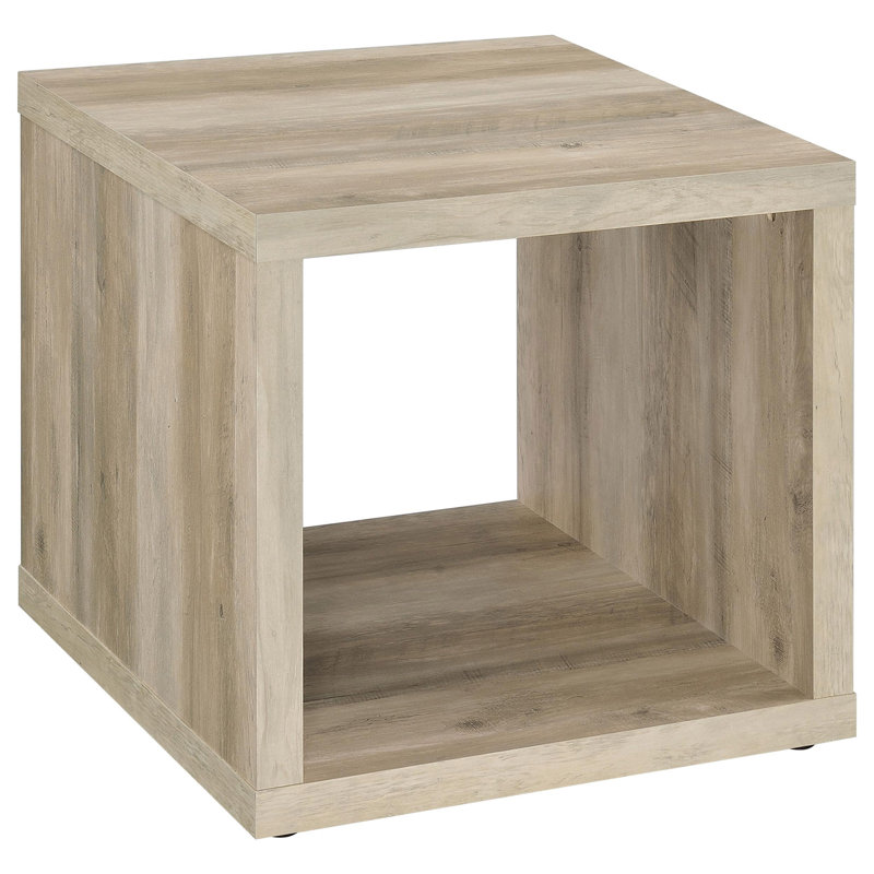 Table de bout d'appoint en bois d'ingénierie Flint, Beige