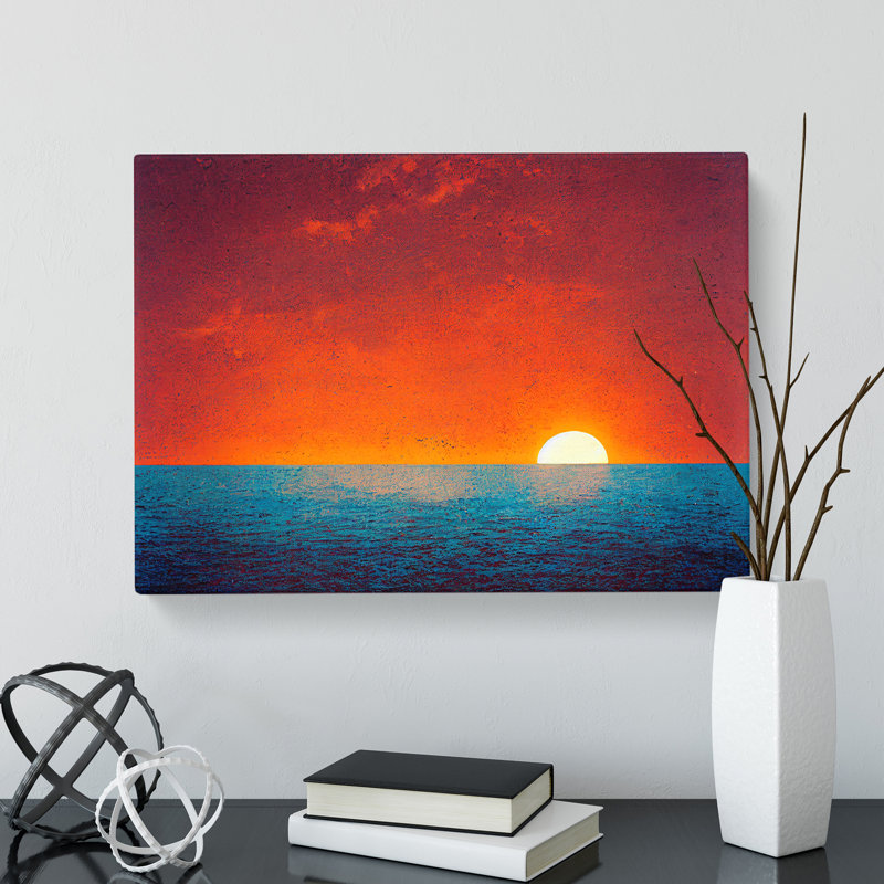 Mystical Ocean Sunset - Wrapped Canvas, 40cm H x 60cm W x 3cm D