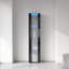 Armoire latérale noire avec lampe à bande en aluminium, avec grand espace de rangement