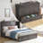 Balus Queen Murphy Bed，Modern Cabinet Bed With Storage Drawer & Usb Charging Station, Solid Wood Cube Cabinet Bed For Bedroom,Guest Room-1836018659