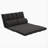 3-Fold Sofa Bed, Folding Mattress with 2 Pillows, Black - High-Density Foam Filling, Polyester Fabric-1114093690