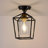 Crattic Lantern Flush Mount Lighting with Glass Shade-1298380957-1298380958