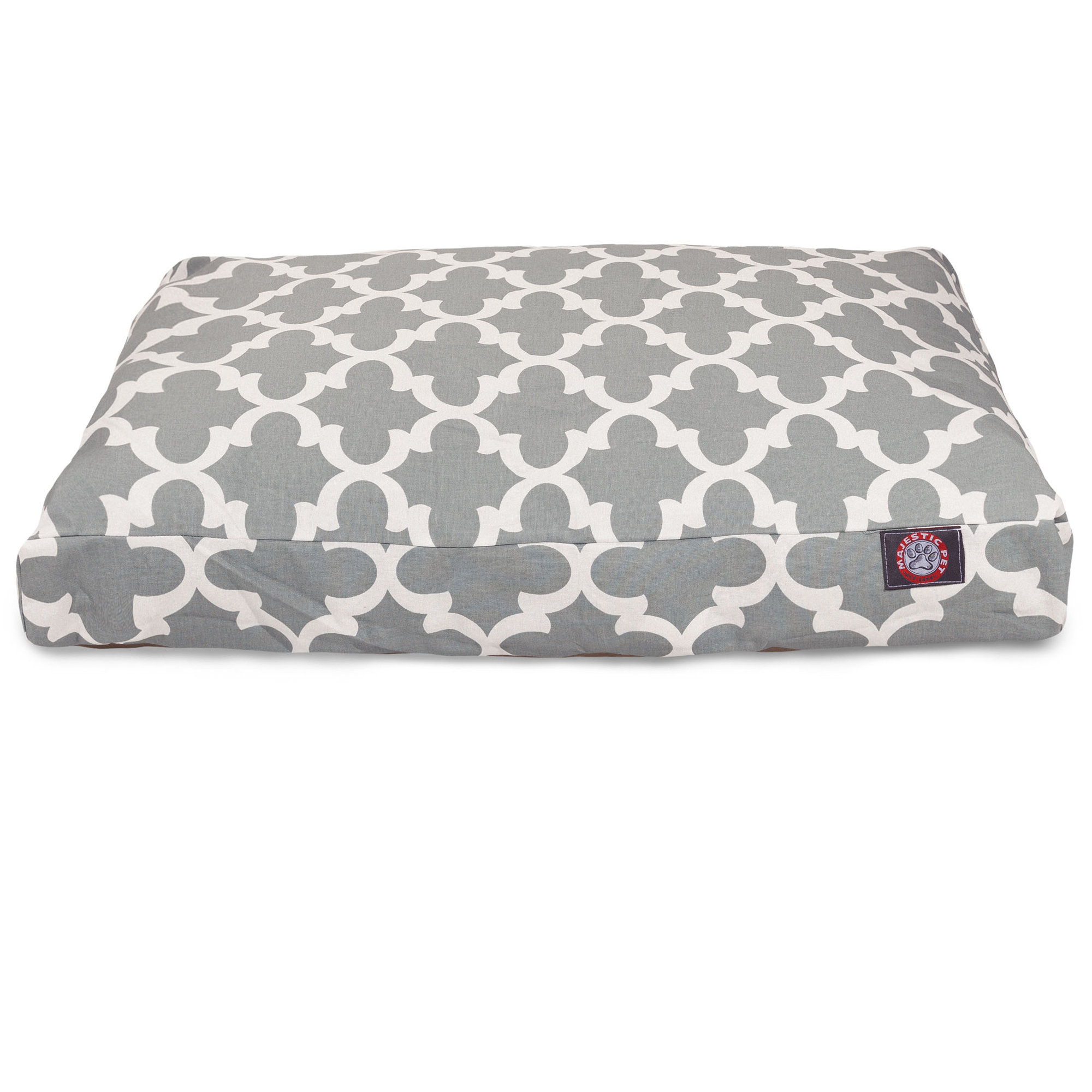 Trellis Geometric Pillow, Gray, Large (36" W x 44" D x 5" H)