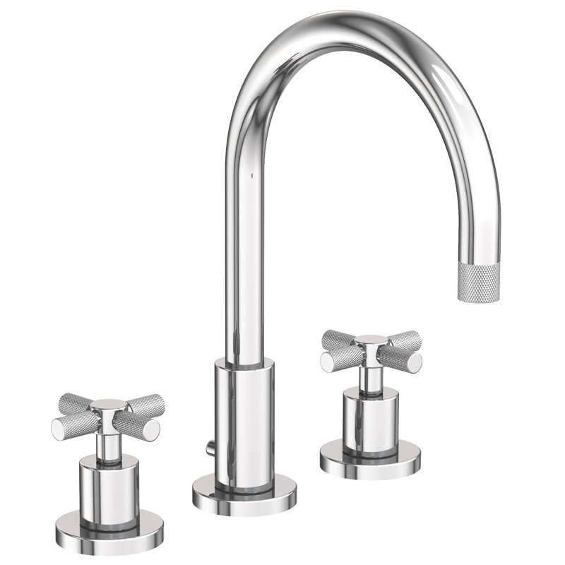 Muncy Widespread Bathroom Faucet with Drain Assembly, Polished Chrome