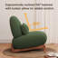 Modern Sherpa Sofa with Wood Wedge Legs-1362081549