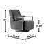 Fauteuil pivotant rembourré Barryte-542510325