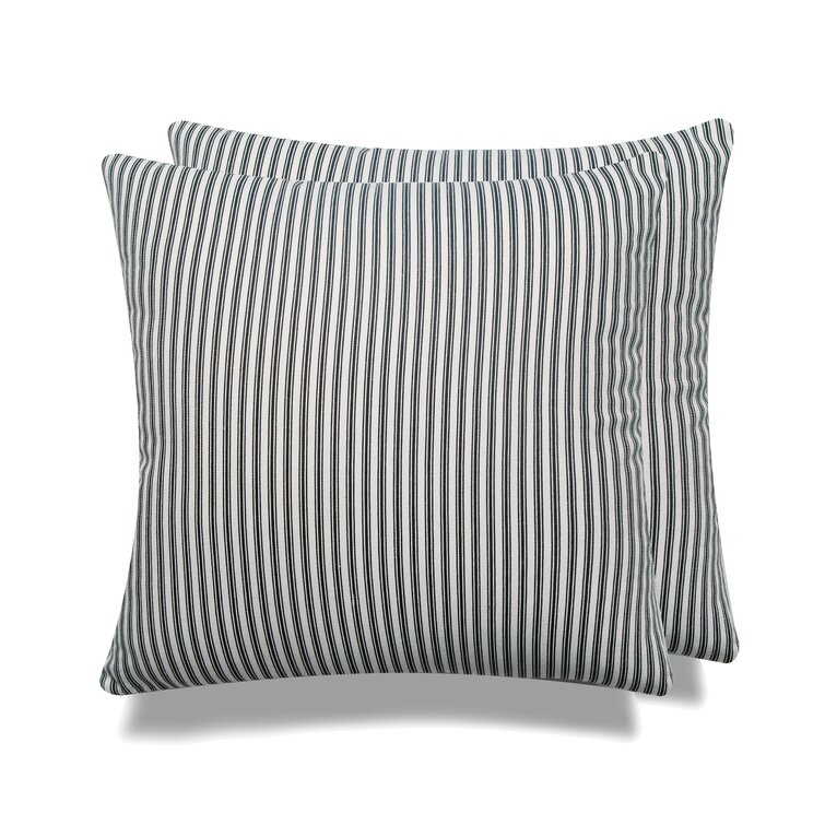 Summer Stripe Outdoor Pillow Cover 18x18 Set/2 (Set of 2) Latitude Run