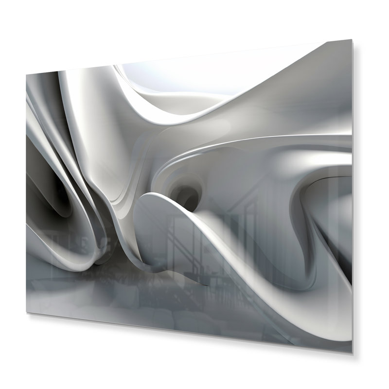 Abstraction contemplative sur fond blanc, H 12 po x l 20 po x P 1 po