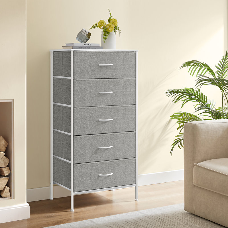 Commode 5 tiroirs, commode de chambre à coucher l 23,6 po Azilee
