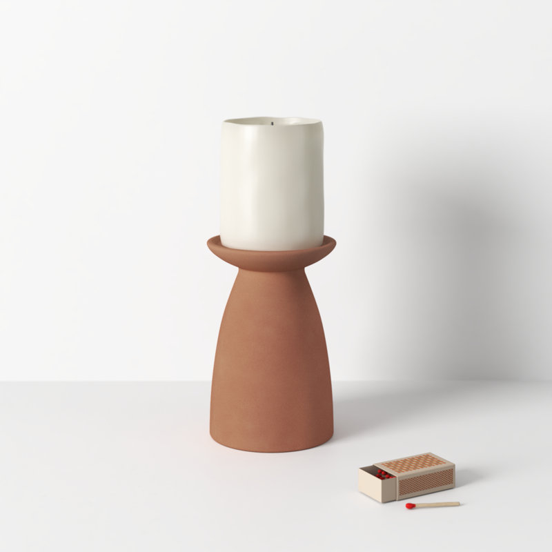 Sue 9" Ceramic Tabletop Candle Accessories