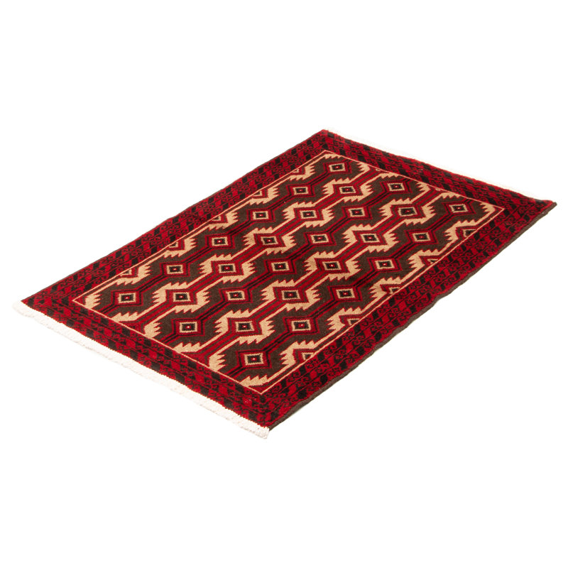 Kalgoorlie One-of-a-Kind 3'4" X 5'3" New Age Wool Area Rug in Red