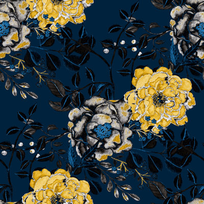 Pamphile Botanical Floral 10' L x 24" W Peel and Stick Wallpaper Roll