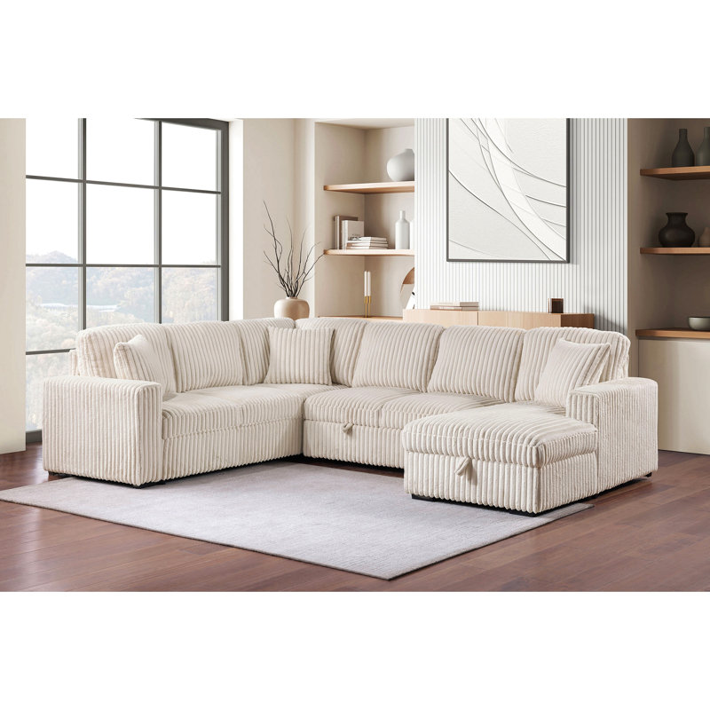 Canapé modulaire avec rangement, Camel