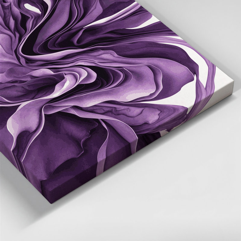 "Watercolor Abstract 44", art mural sur toile mauve, H 20 po x l 24 po