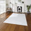 Antislip Underlay Machine Woven White Rug-70522911