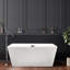 Baignoire de trempage autoportante en acrylique 51 po. X 28 po.