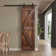Paneled Wood and Metal K Series DIY Knotty Barn Door with Installation Hardware Kit