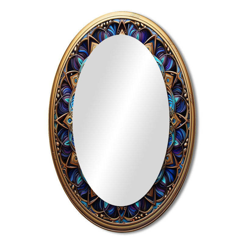 Miroir mural rétro bohémien, 36 po x 24 po