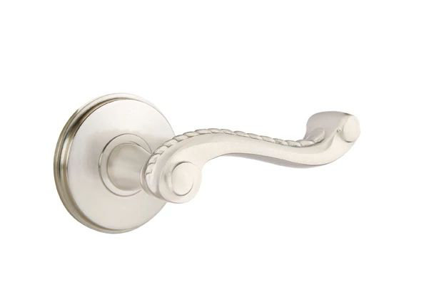 Mortaise intérieure Emtek Passage avec rosette Watford et levier de corde, Oui, Nickel satiné