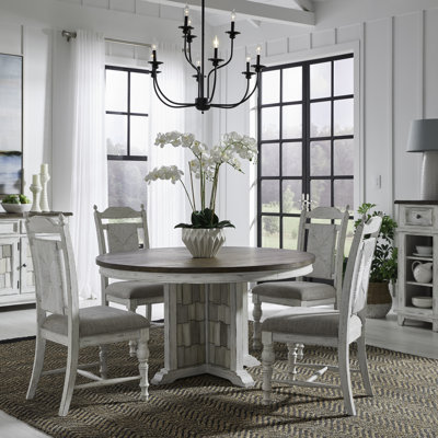 Cogan 5 Piece Pedestal Table Set by Ophelia and Co.