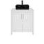 Meuble-lavabo simple 30 po avec lavabo moderne autoportant-992386961