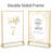 6 Pack Clear Acrylic Sign Holder With Gold Borders And Vertical Stand Double Sided Table Menu Holders For Wedding Table Numbers Photos And Art Display
