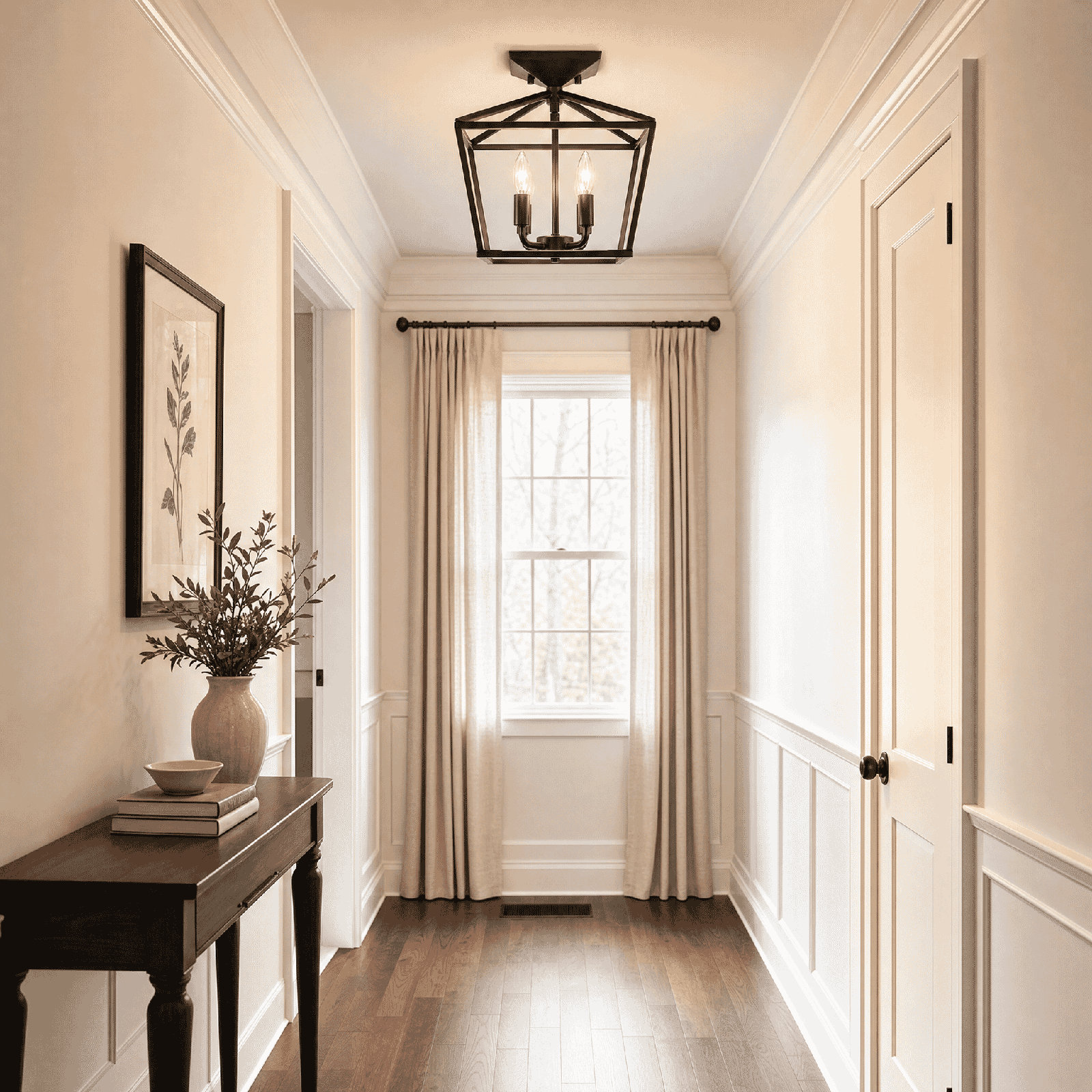 Hastings 4-Light Semi Flush Mount, Classic Bronze