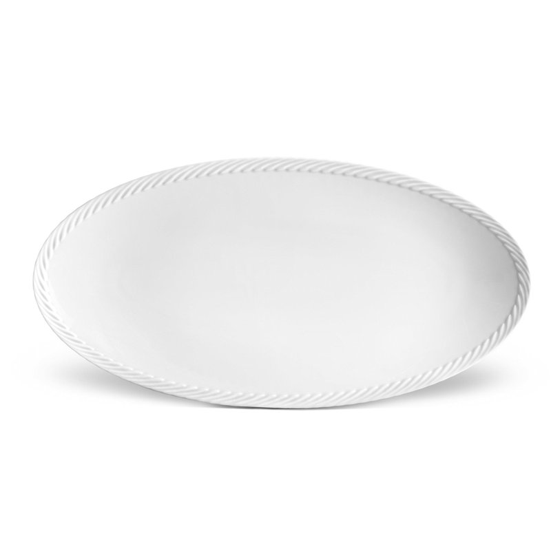 Corde Oval Platter, 1" H x 14" W x 7" D