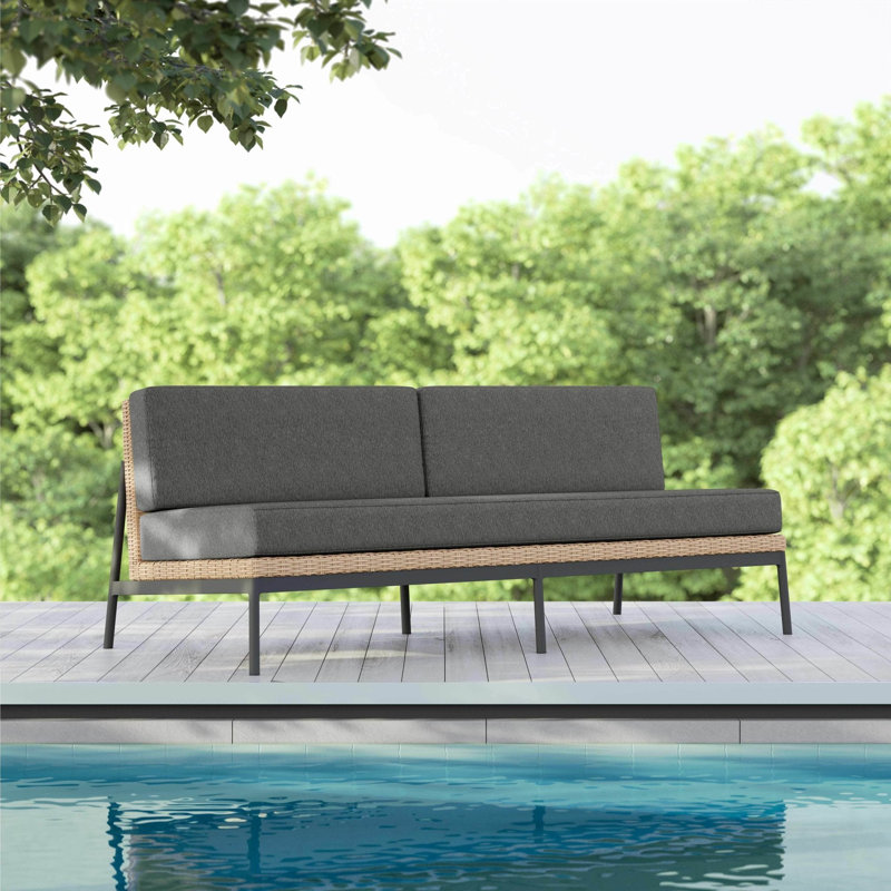 Terra 81.89" Wide Outdoor Reversible Patio Sofa with Cushions
