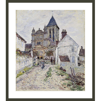 «The Church at Vétheuil» par Claude Monet, impression giclée encadrée