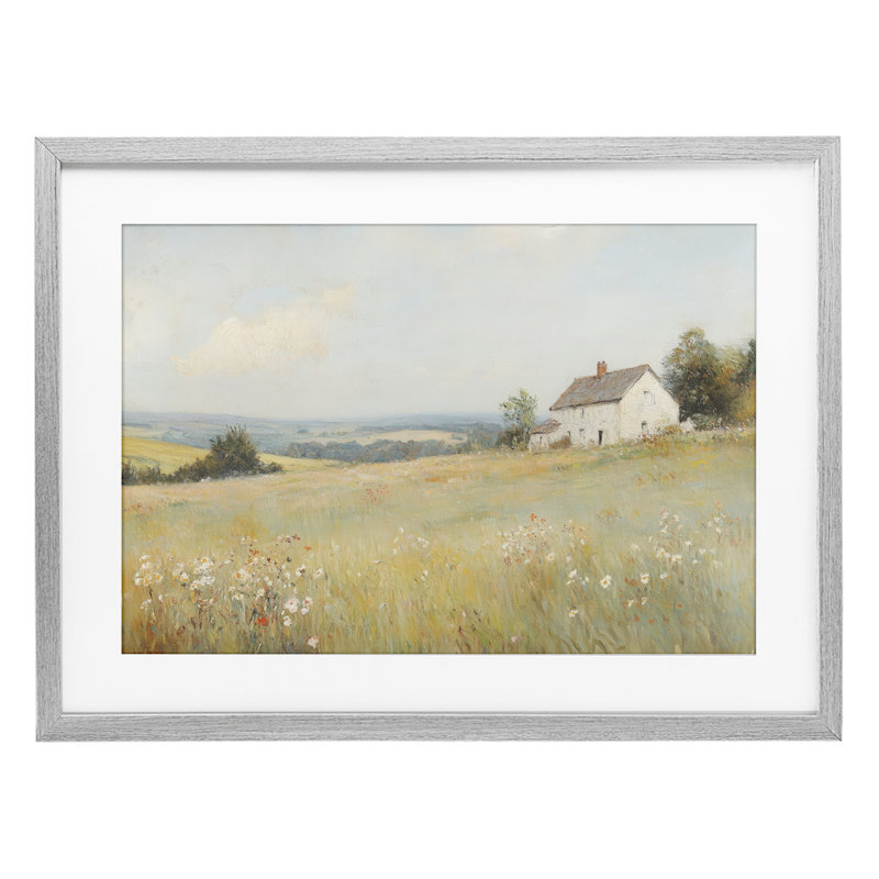 «Little House In The Prairie», reproduction sous verre encadrée, design par Petal Prints Design, 14 x 20