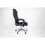 Fauteuil de direction en cuir synthétique à haut dossier avec coussin à ressorts, fauteuil d'ordinateur pivotant ergonomique avec accoudoirs chromés, capacité de 350 lb pour le bureau personnel, noir