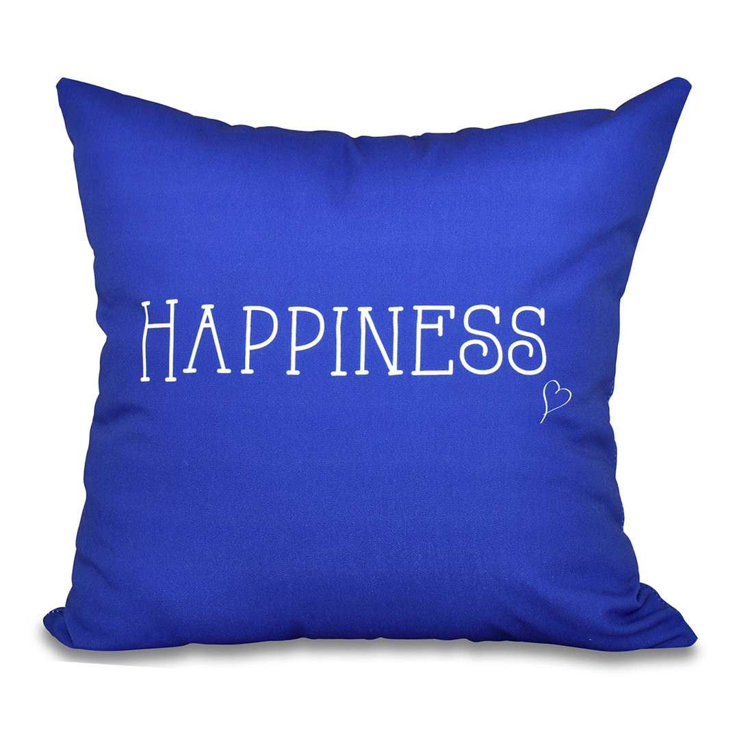 Happiness Square Pillow Cover & Insert e by design