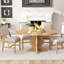 Ensemble de table de salle à manger 5 pièces avec 4 chaises rembourrées Farmhouse-1400510320