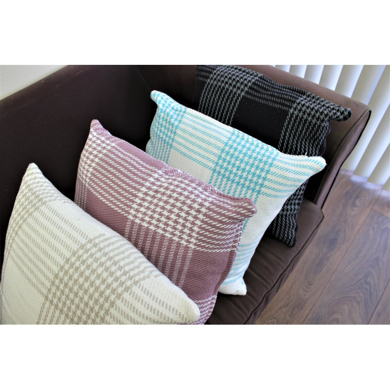  Housse et insert de coussin carré en coton, Mauve