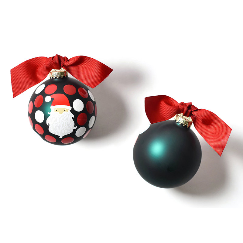 Ornement boule en verre père noël ho ho