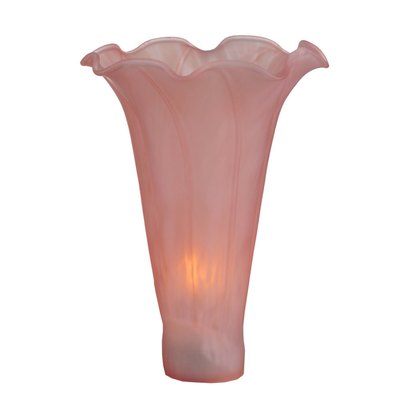 Abat-jour de ventilateur de plafond en verre 5 "H (Uno), Rose