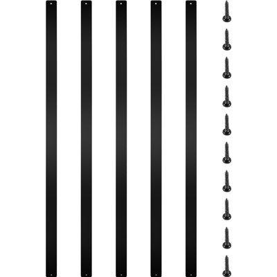 Balustres de terrasse, paquet de 76 broches de terrasse en métal, balustre d'escalier 29,5 po x 1 po x 0,2 po avec vis, rampe de terrasse en alliage d'aluminium pour terrasse en bois et composite, balustre élégant pour la terrasse extérieure