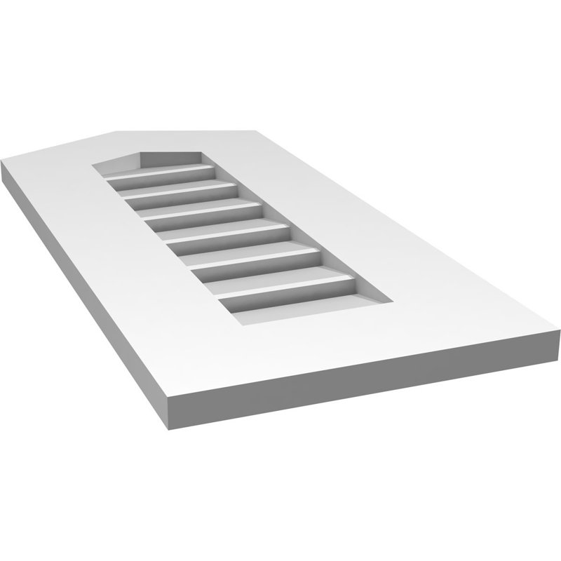 Ventilé à pignon en uréthane fonctionnel Signature 11 pi, H 26 po x l 12 po x P 1 po, 5/12