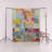 Multi-Colored Mixed Geometric Square Shape Patterned Modern Decorative Rug-542961260