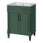 Meuble-lavabo 24 po avec lavabo intégré en céramique, meuble-lavabo simple avec 2 portes et meuble-lavabo simple pour petite et moyenne salle de bain-129051313