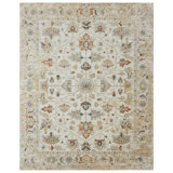 Blooma Wool Area Rug in Ivory; Beige; Rust; Navy Blue